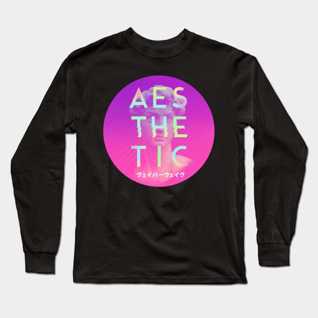 Vaporwave Aesthetic Long Sleeve T-Shirt by Dashu